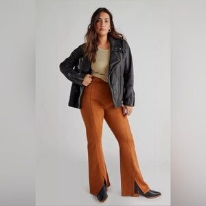 Free People Real Deal Vegan Suede Flare Pants